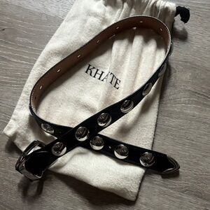KHAITE Black Belt with Silver Accents